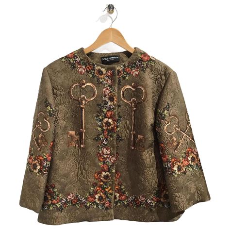 dolce gabbana damen jacken khaki|Dolce & Gabbana jacket women.